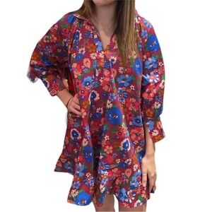 Karlie London Floral Ruffle puff sleeved babydoll dress size Large